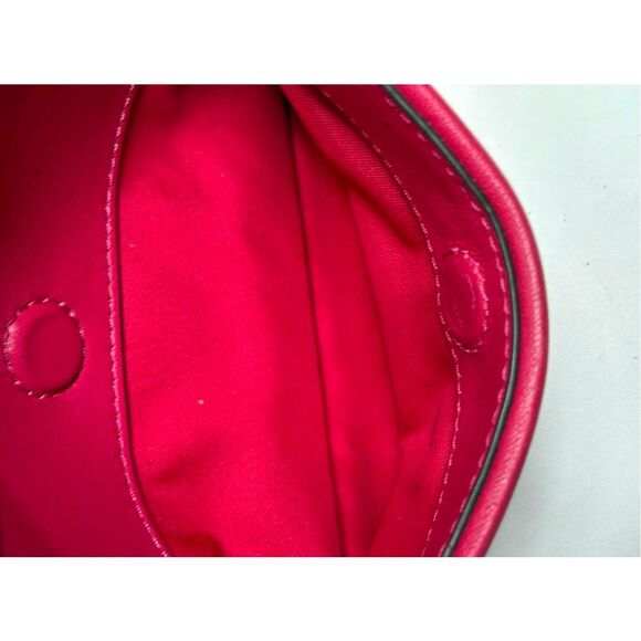 Tory Burch Fleming Quilted Magenta Convertible Shoulder Bag Gold Chain Tassel - Picture 9 of 11